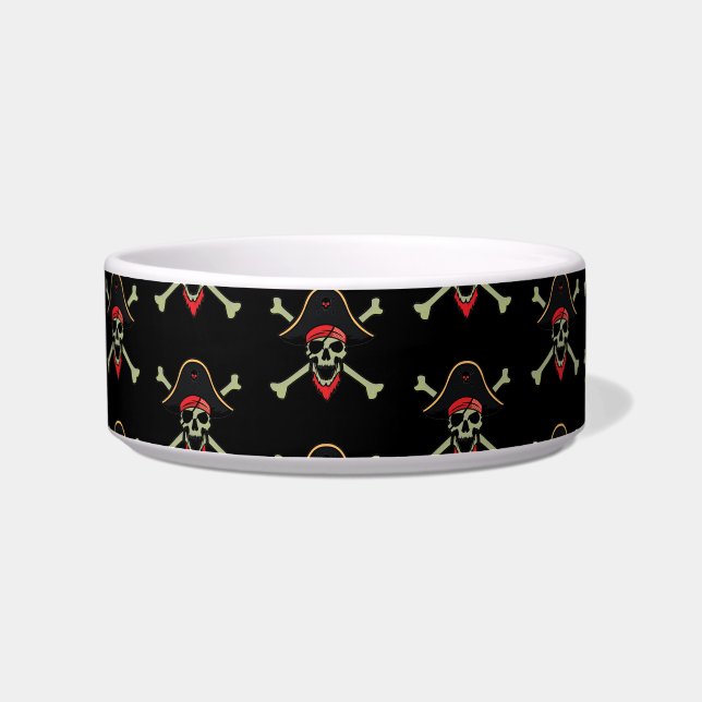 Piraten-Haustier-Teller Napf (Links)