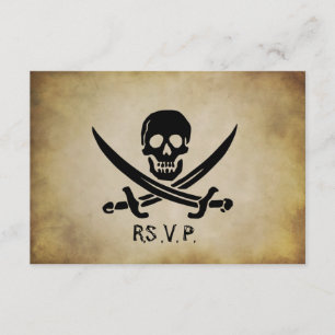 Piraten-Hochzeit UAWG Wartekarte RSVP Karte