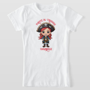 Piraten in der Ausbildung Mädchen personalisieren T-Shirt