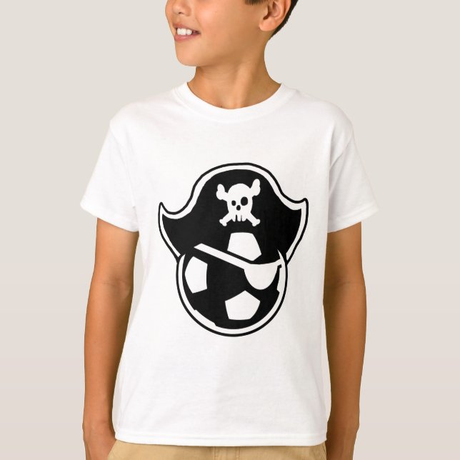 Piraten-Jugend-Fußball-Team-oder Verein-Logo T-Shirt (Vorderseite)