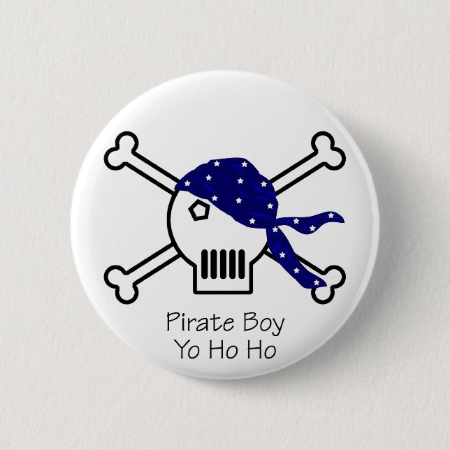 Piraten-Junge Button (Vorderseite)