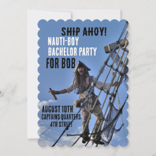 PIRATEN-JUNGGESELLEN NAUTISCHE PARTY-EINLADUNGEN EINLADUNG