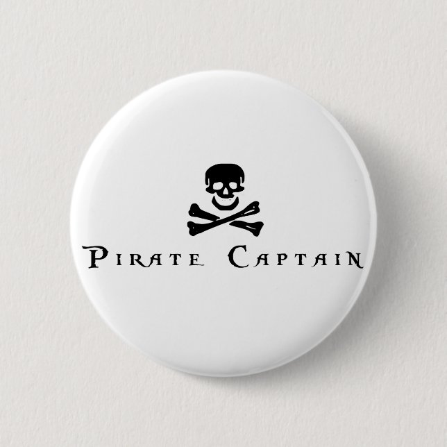 Piraten-Kapitän Button (Vorderseite)