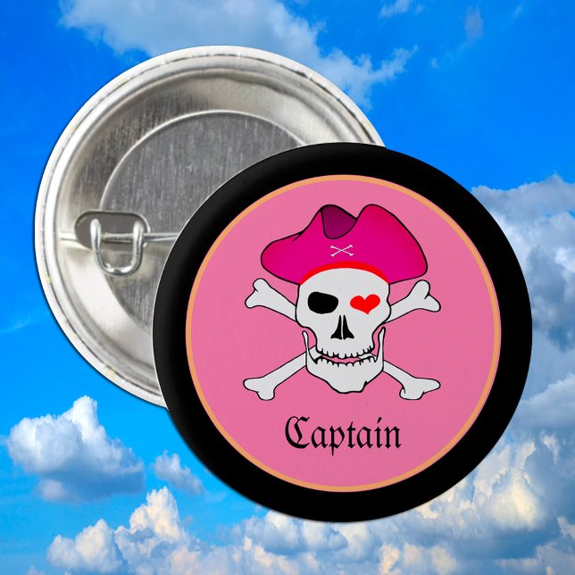 Piraten & Kapitän "Grace" - Schatzinsel /Mädchen Button (Von Creator hochgeladen)