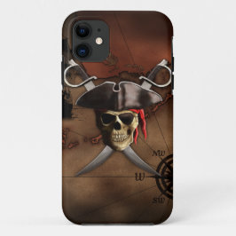 Piraten-Karte iPhone 11 Hülle