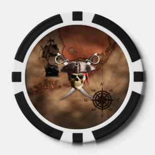Piraten-Karte Pokerchips