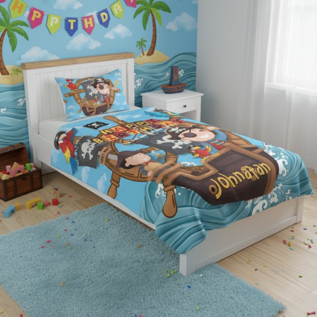 Piraten-Kinder-Geburtstagsgeschenk Fleecedecke (Von Creator hochgeladen)