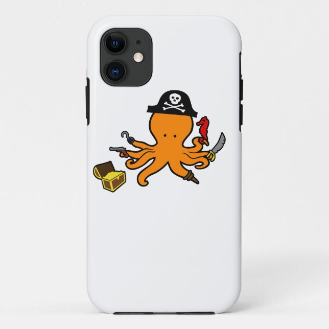 Piraten-Krake Case-Mate iPhone Hülle (Rückseite)