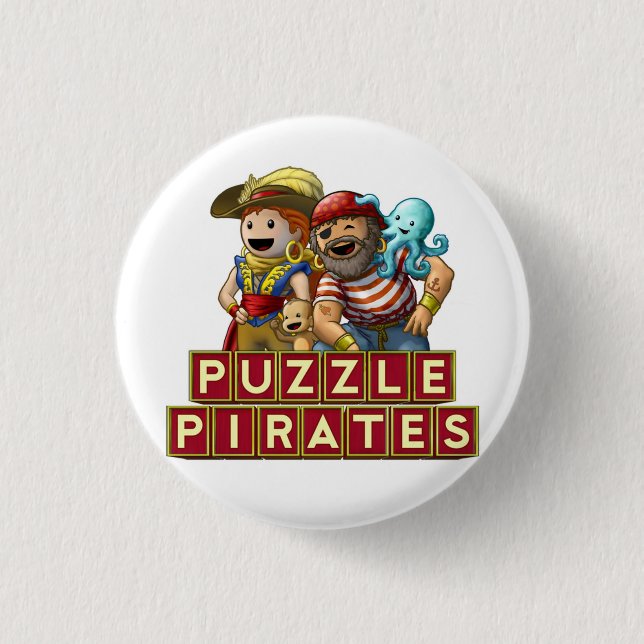 Piraten-Kumpel-Knopf Button (Vorderseite)