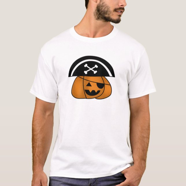 Piraten-Kürbis T-Shirt (Vorderseite)
