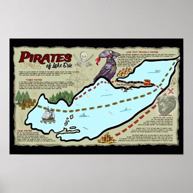 Piraten Lake Erie Poster Offiziell ELE Merch (Vorne)