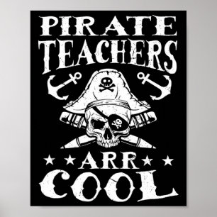 Piraten-Lehrer ARR Cool - Halloween-Lehrer wie ein Poster