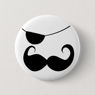 Piraten-Lenkstangen-Schnurrbart Button