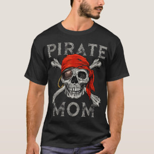 Piraten Mama Piratenflagge Crossbones Halloween Sk T-Shirt