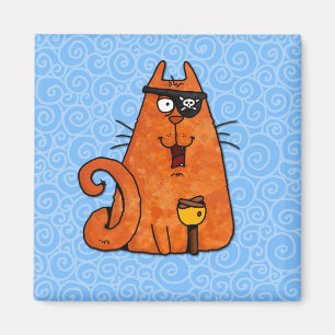 Piraten-Miezekatze Magnet