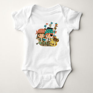 Piraten mit Schatz Baby Strampler