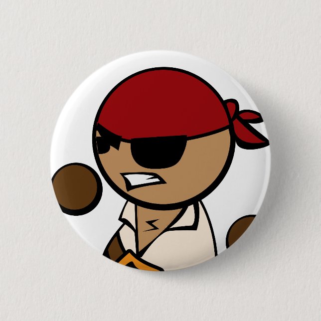 Piraten-Nahaufnahme Button (Vorderseite)