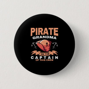 Piraten-Oma-Männer Kapitän Karibik Großmutter Button