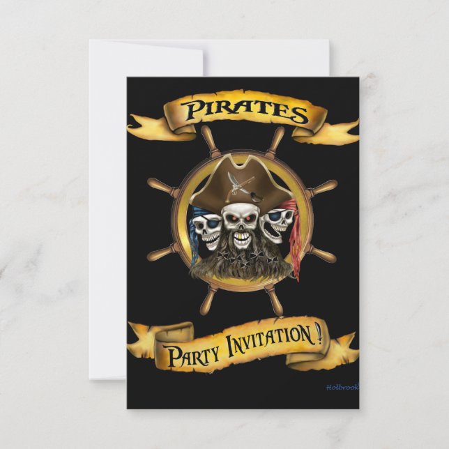 Piraten-Party Einladung (Vorderseite)