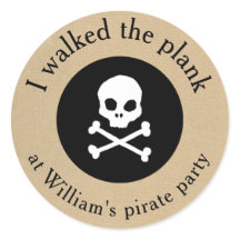 Piraten-Partyweg der Plankenaufkleber
