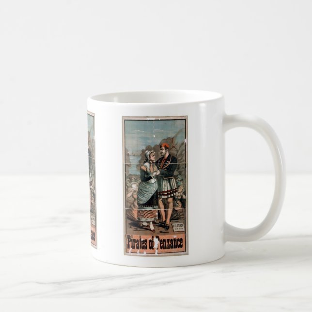 Piraten Penzance Vintagen Theaters Kaffeetasse (Rechts)