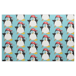 Piraten-Pinguin-Grafik-Muster Stoff