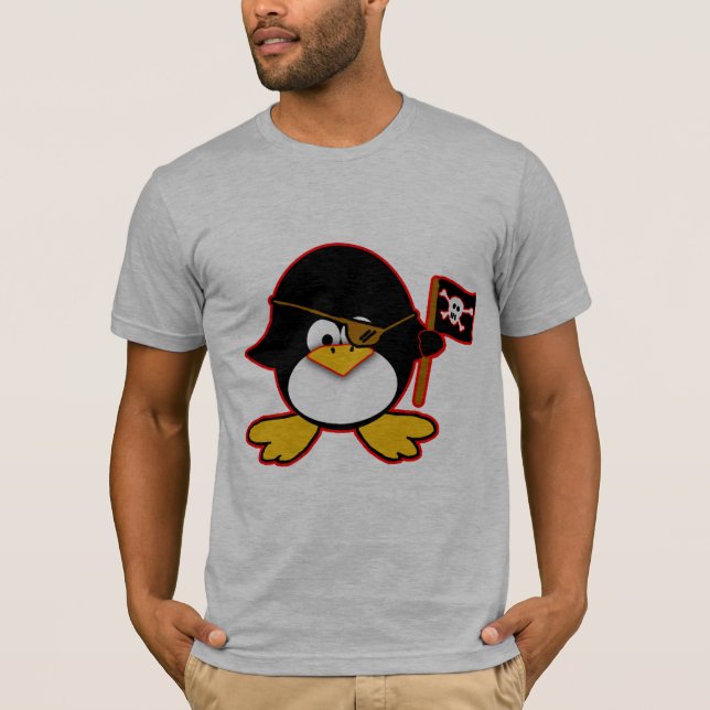 Piraten-Pinguin T-Shirt (Vorderseite)