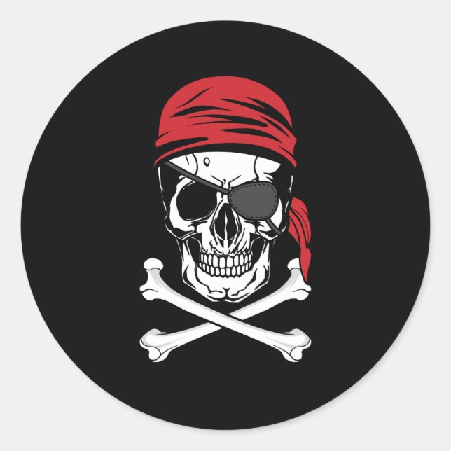 Piraten | Pirate Eye Patch Kostüme Runder Aufkleber (Vorderseite)