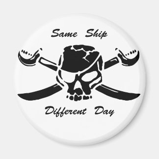 Piraten Piratenflagge am gleichen Tag Schiff Magnet