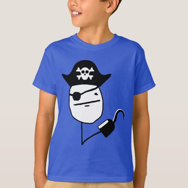 Piraten-Pokergesicht - meme T-Shirt (Vorderseite)