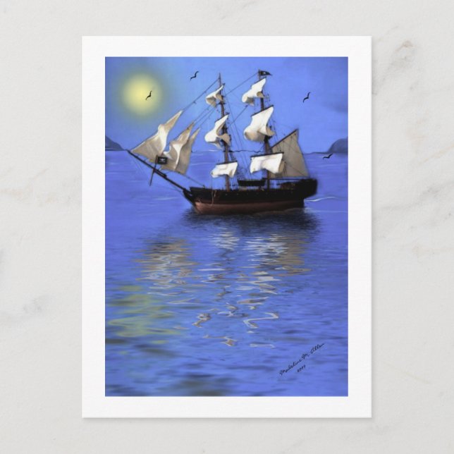 Piraten Postkarte (Vorderseite)