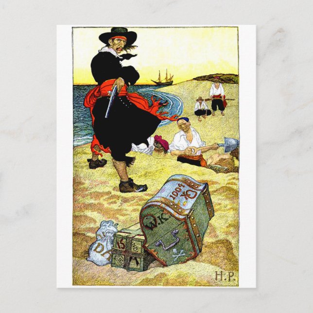 Piraten Postkarte (Vorderseite)