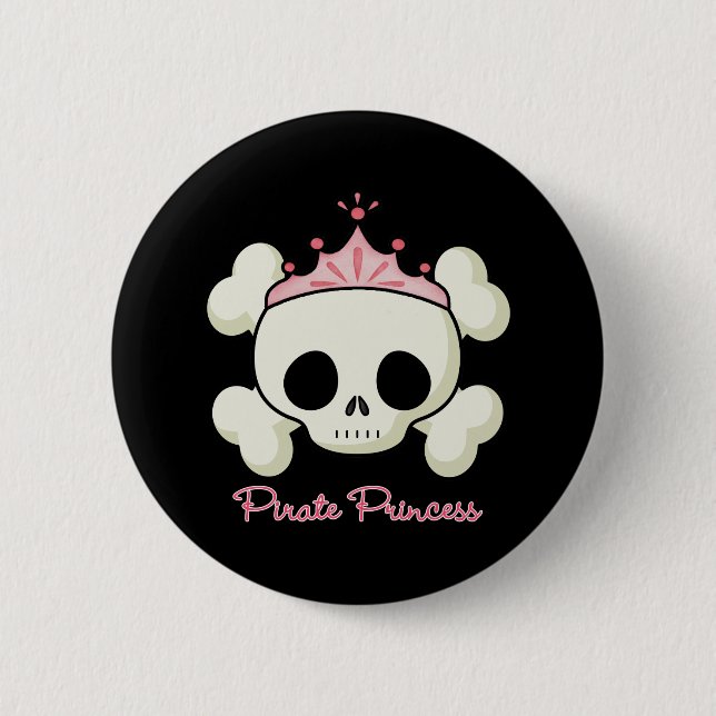 Piraten-Prinzessin Button (Vorderseite)