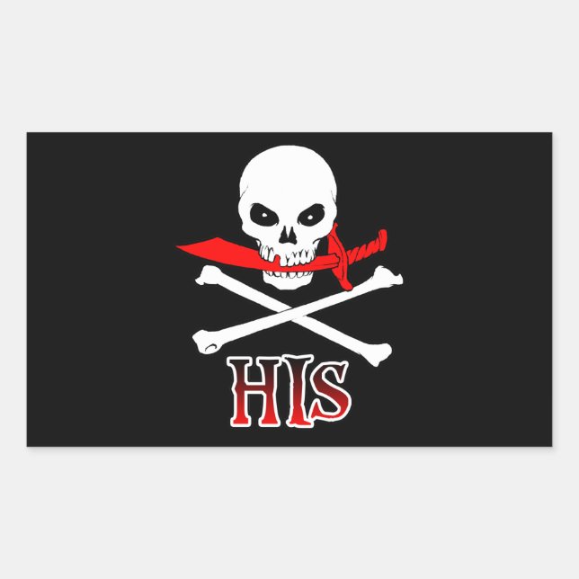 Piraten Rechteckiger Aufkleber (Vorderseite)