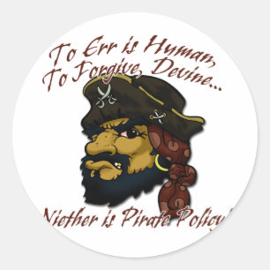 Piraten! Runder Aufkleber