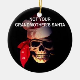 Piraten-Sankt-Weihnachtsverzierung Keramikornament