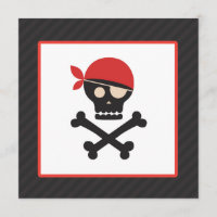 Piraten-Schädel-Knochen-Babyparty-Einladung