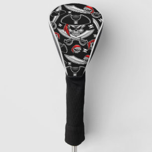 Piraten-Schädel mit gekreuzten Säbeln Golf Headcover