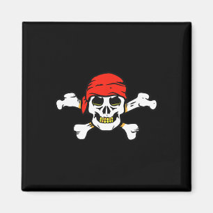 Piraten-Schädel und gekreuzte Knochen Skelett Hall Magnet
