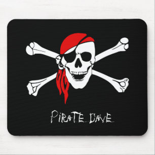Piraten-Schädel und Kreuzknochen  Mousepad