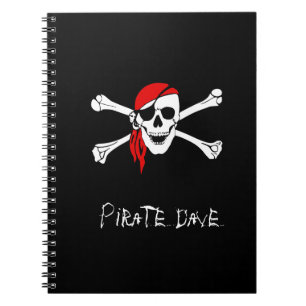 Piraten-Schädel und Kreuzknochen Notizblock