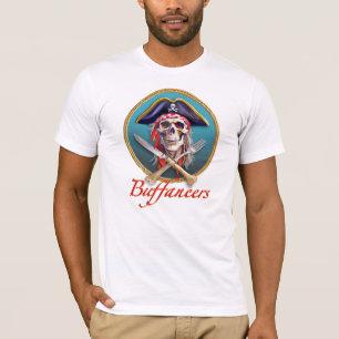 Piraten-Schädel und Utensilien für Kreuzfahrt-Buff T-Shirt