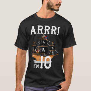 Piraten Schiff ARR 10. 10. Jährige Kinder Birt T-Shirt