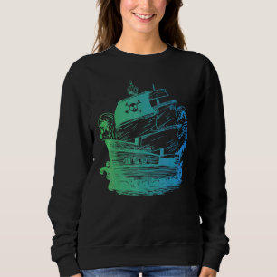 Piraten Schiff  Männer Frauen Kinder Schifffahrt B Sweatshirt