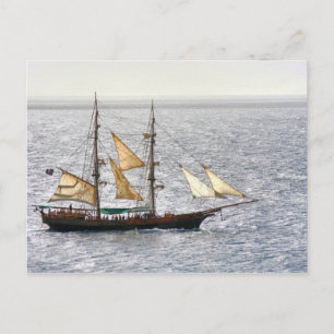 Piraten Schiff Postkarte