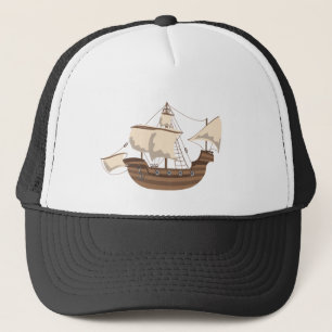 Piraten Schiff Truckerkappe