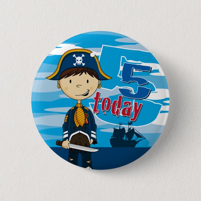 Piraten-Schiffs-Szenen-5. Button (Vorderseite)