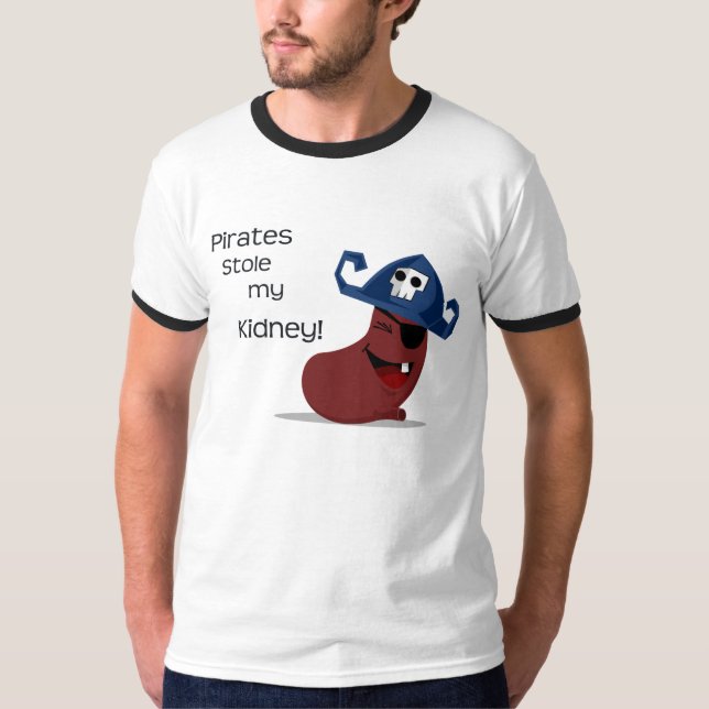 Piraten stahlen meine Niere! T-Shirt (Vorderseite)