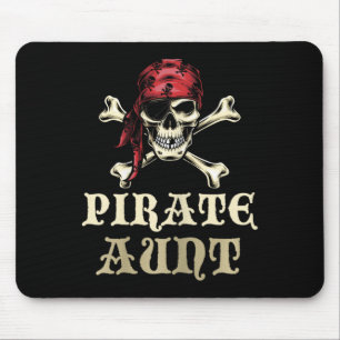 Piraten-Tante-Skull-Matching-Oma-Halloween-Kostüm Mousepad