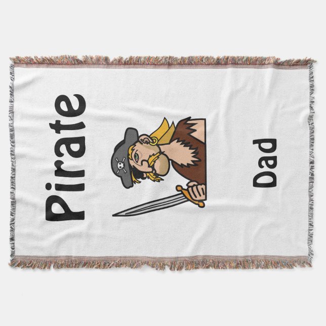 Piraten-Vater mit Funny Cartoon und Schwert Decke (Vorderseite)